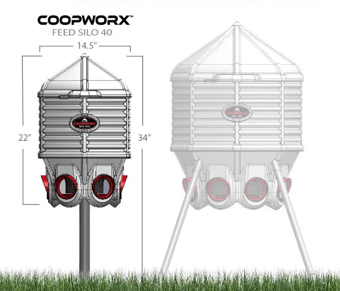 SureGrow™ 40lb Feed Silo by CoopWorx - Image 6