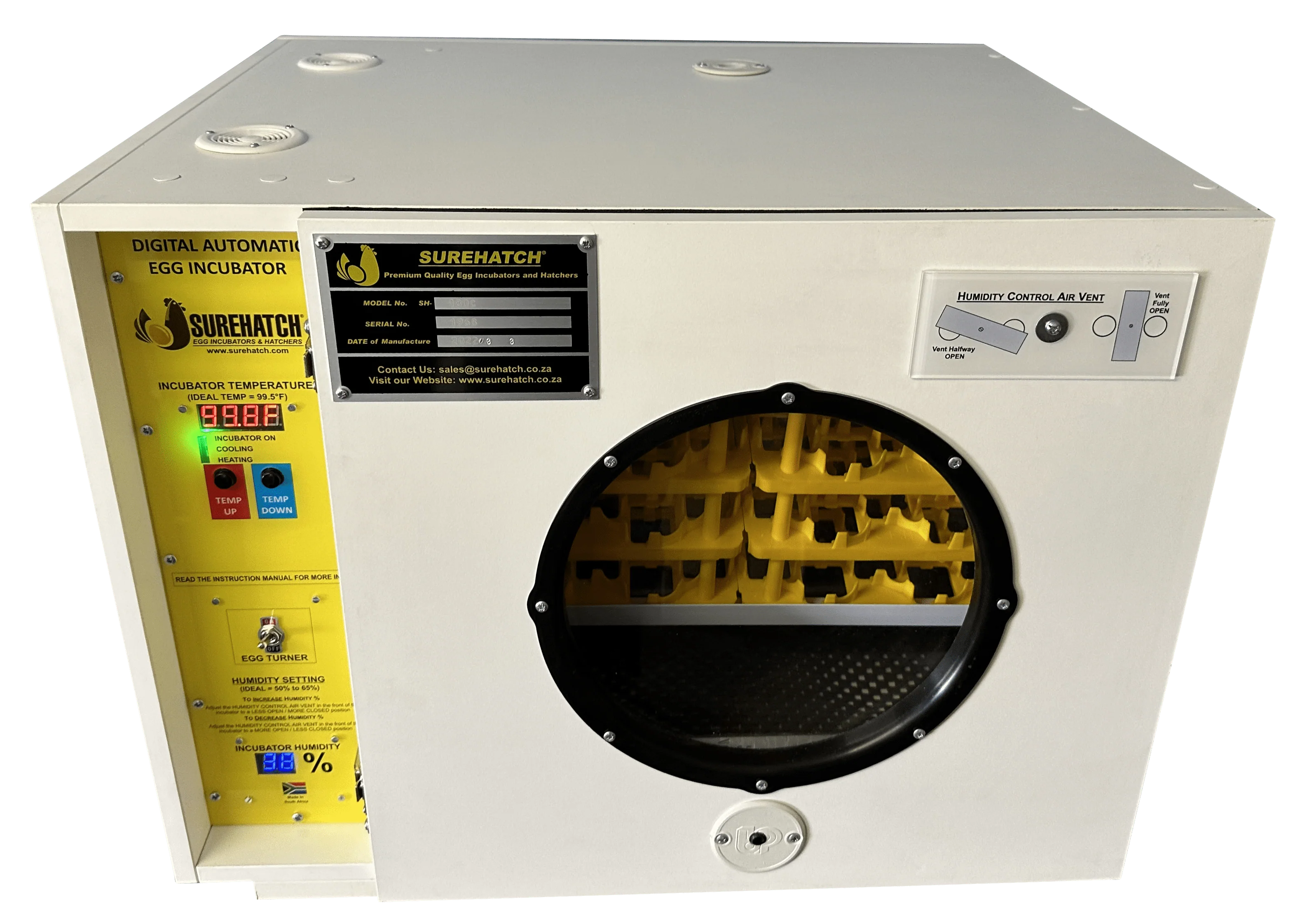 180 Egg Incubator and Hatcher - Fully Automatic Digital Model SH180 - Image 3